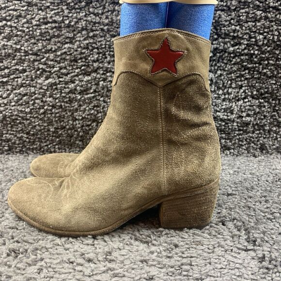 Marco Delli Boots- Star Saddle Suede Women’s Size 8.5 US 38.5 EU - Picture 1 of 8
